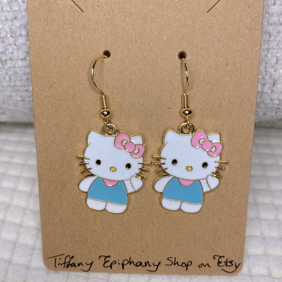Hello Kitty Inspired Hello Kitty Earrings NWT - Picture 3 of 3